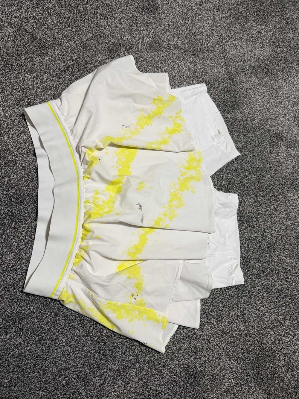 lululemon athletica White Tennis Skort with Pale Yellow Accents - Picture 7 of 7